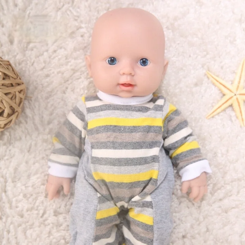 Cute 12" Handmade Silicone Reborn Baby Doll Waterproof Girl Playmate Toy Kid's Bath Toy