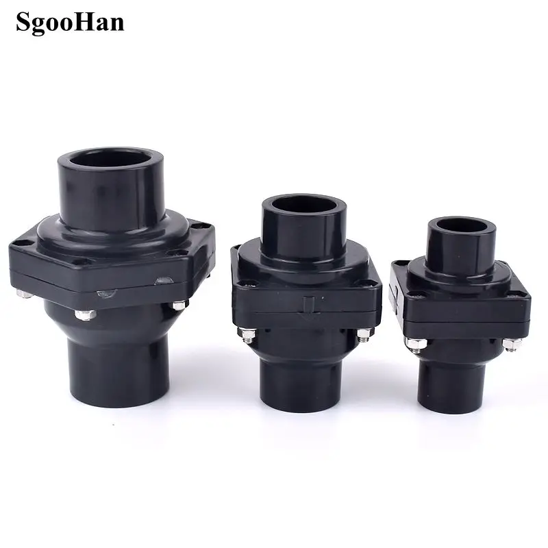 I.D20mm-75mm UPVC Flap Check Valve Plastic Sewer Drain Pipe Water Pump Anti-reflow Anti-odor Non-return Valve  Connector