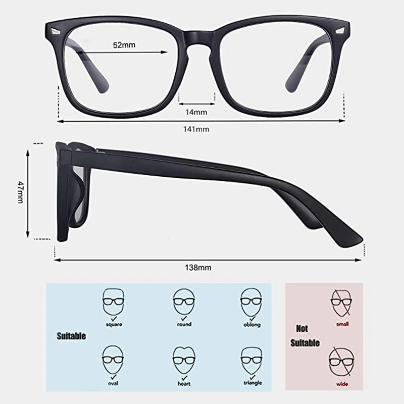 MAXJULI Blue Light Blocking Glasses,Computer Reading/Gaming/TV/Phones Glasses for Women Men 6001