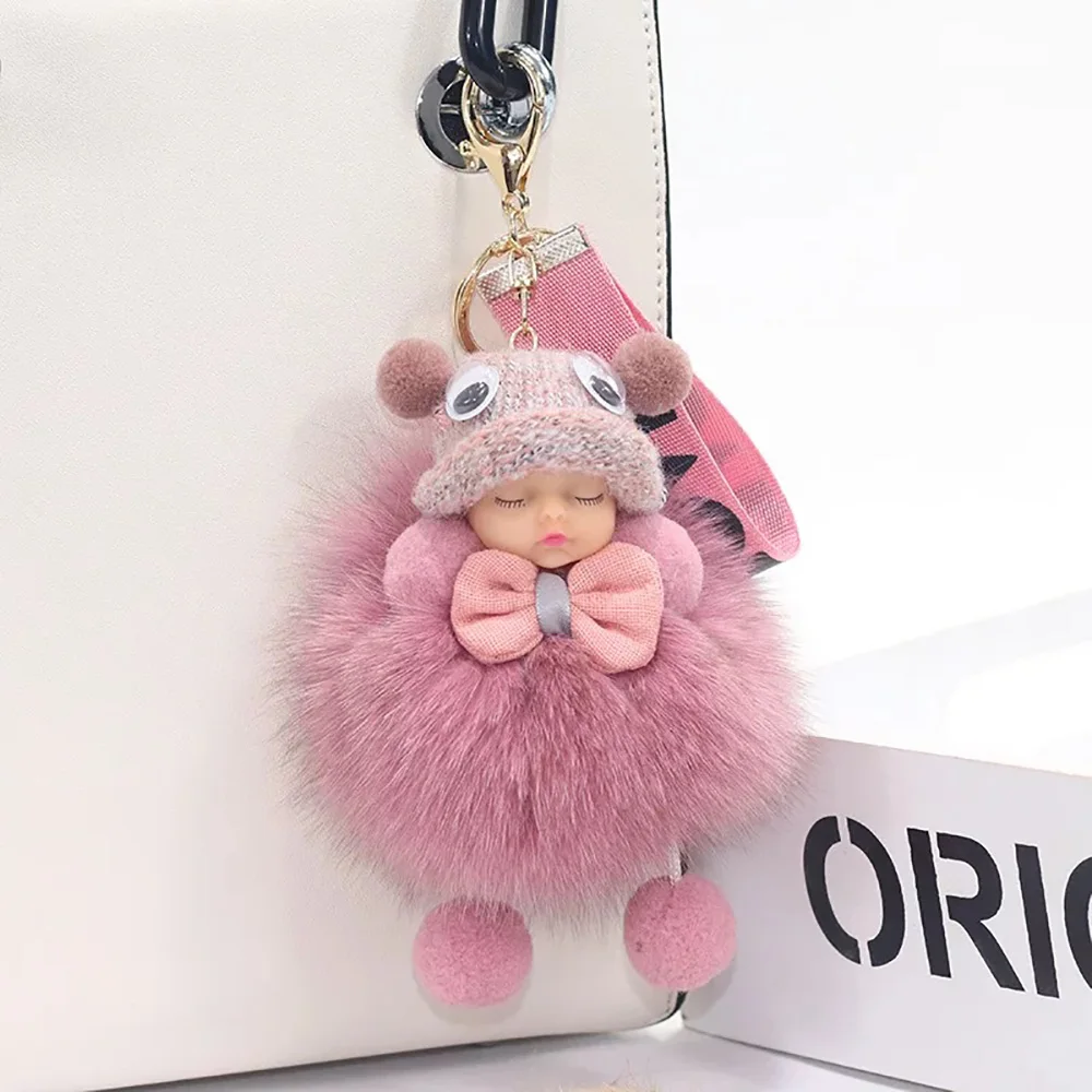 Lunettes Boule De Pom Fluffy Porte-clés Portefeuille Sac À Dos Charme Lunettes Boule De Pom Fluffy Porte-clés Portefeuille Sac À Dos Charme