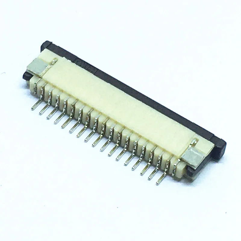 مقبس سلك مسطح FFC بمسافات 1.0 مللي متر 17 بكسل للموصل السفلي