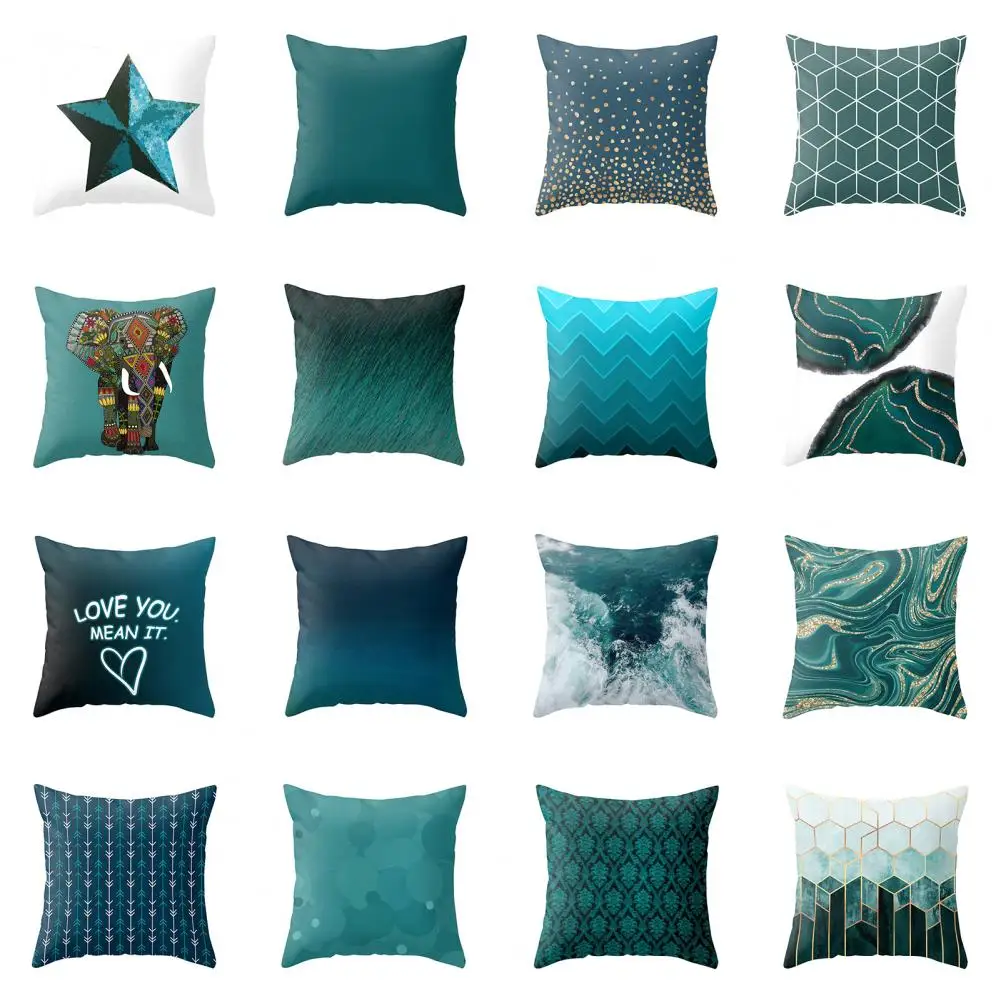 Fashion Pillow Case  Anti-shrink Washable Pillow Cover  Square Decorative Geometric Pillowcase