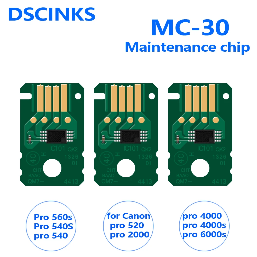 1PC / 3PCS MC-30 MC30 Maintenance Tank Chip For Canon Pro 560s 540 540S 520 2000 4000 4000s 6000s Printer Waste Ink Tank Chips