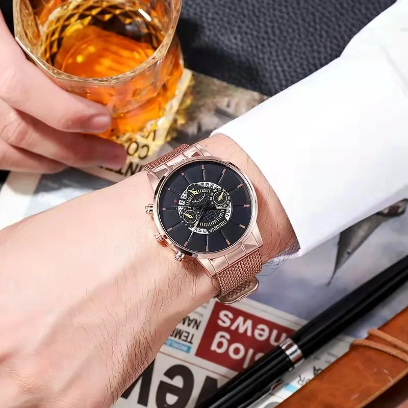 Fashionable and casual watch the moon the stars men watch contracted leisure women watches high-grade business gift watches