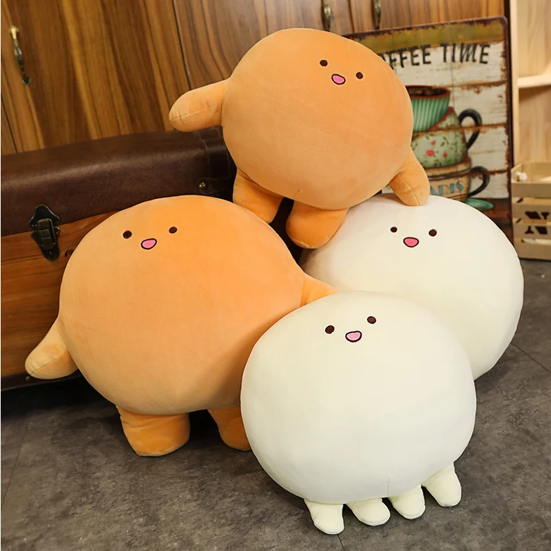 Kawaii Anime Fat Octopus pluszowe zabawki okrągłe nadziewane miękkie kreskówka zwierzęta ośmiornica biuro Home poduszka Nap słodkie dzieci urodziny prezent