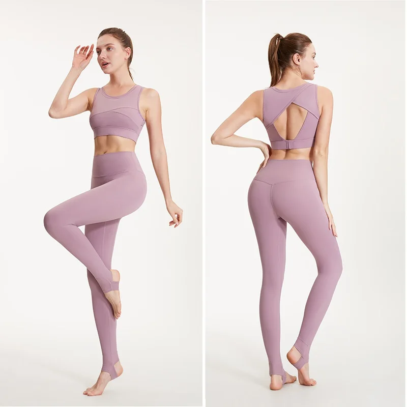 Women's High Waist Sports Yoga Pants Fitness Workout Stirrup Leggings Tummy Control Leggins for Female Running Gym Sportswear