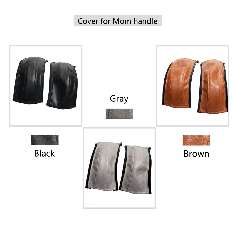 Leather Handle Cover Compatible with ABC Design Condor 4 Stroller Pram Bar Sleeve Case Armrest Cover Stroller Accessories