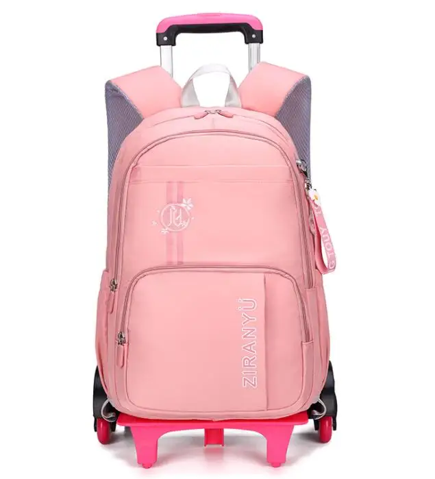 ZIRANYU Student School Rolling Backpack Bag Wheels School Wheeled Backpack Bag for girls School Trolley backpack Bag for kids