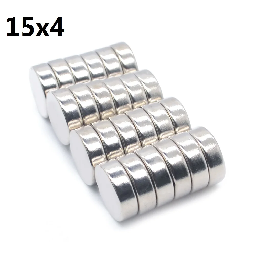 5/10/20/50 Pcs 15x4 Neodymium Magnet 15mm x 4mm N35 NdFeB Round Super Powerful Strong Permanent Magnetic imanes Disc 15x4