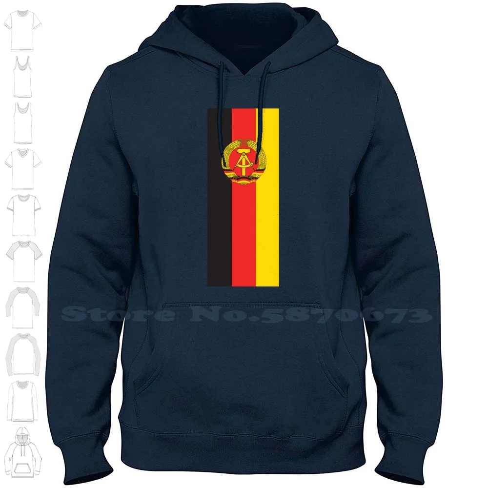 Ddr Flag / East German Flag 100% Cotton Hoodie T-Shirt Nostalgia Of Gdr East Germany Warsaw Pact Soviet Union Ddr Emblem Ddr