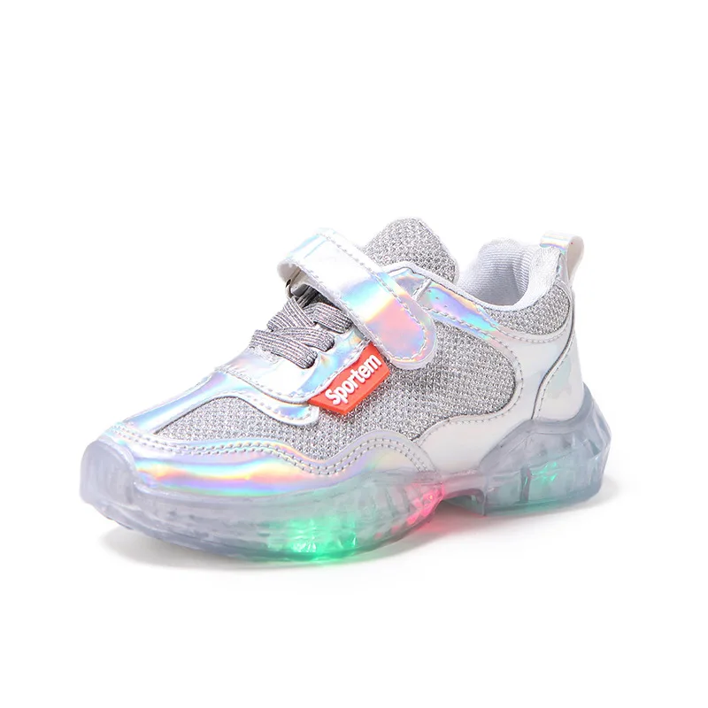 

LED Children & Toddler Shoes Breathable Baby Girls Sports Casual Fashion Little Kids Sneakers Size 21-28