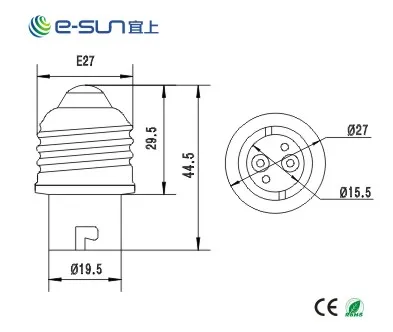 high quality E27 To BA15D Lamp Bulbs Holder Socket Adapter Converter NEW