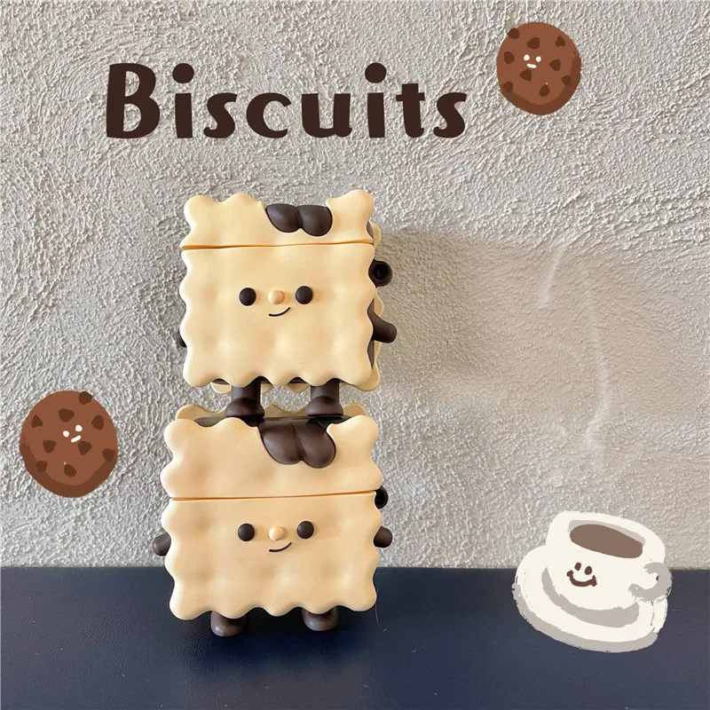 3D Biscuits Kids Silicone Earphone Case for Airpods 2 1 Pro Headphone Earbuds Cover for Airpods Pro Case Wireless Charging Cover