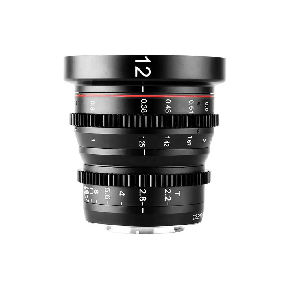 Meike 12MM T2.2 Large Aperture Manual Focus Cine Lens for Micro Four Thirds Mount for Olympus Panasonic Lumix + Gift