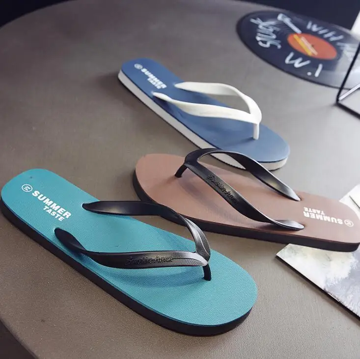 New Summer Men Slippers Beach flip flops Sandals Non-slip Flat sandalias Comfortable Casual Shoes Slippers