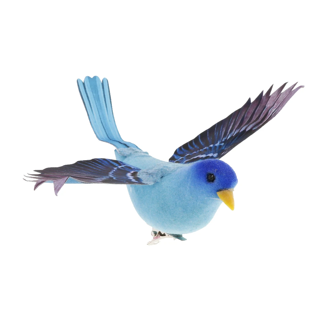 1Pc Foam Simulated Colorful Birds with Clip DIY Craft Ornaments Gardens Home Decor