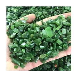 Natural Polished Green Jade Gravels Crystal Chips For Decoration