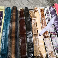 DIY Natural Snakeskin Leather Fabric with handicraft Leather tools Rare Skin 75x13cm-170X15cm