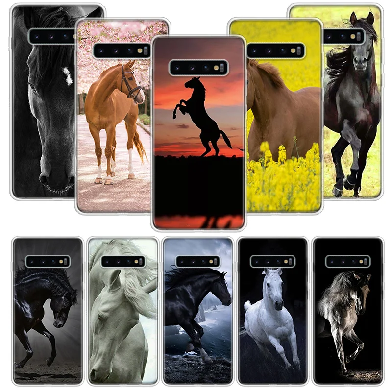 Custodia per telefono cavallo galoppo cavallo per Samsung Galaxy S23 S24 Ultra S20 FE S21 S22 Plus S10 S10E S9 S8 + Soft Cover Fundas