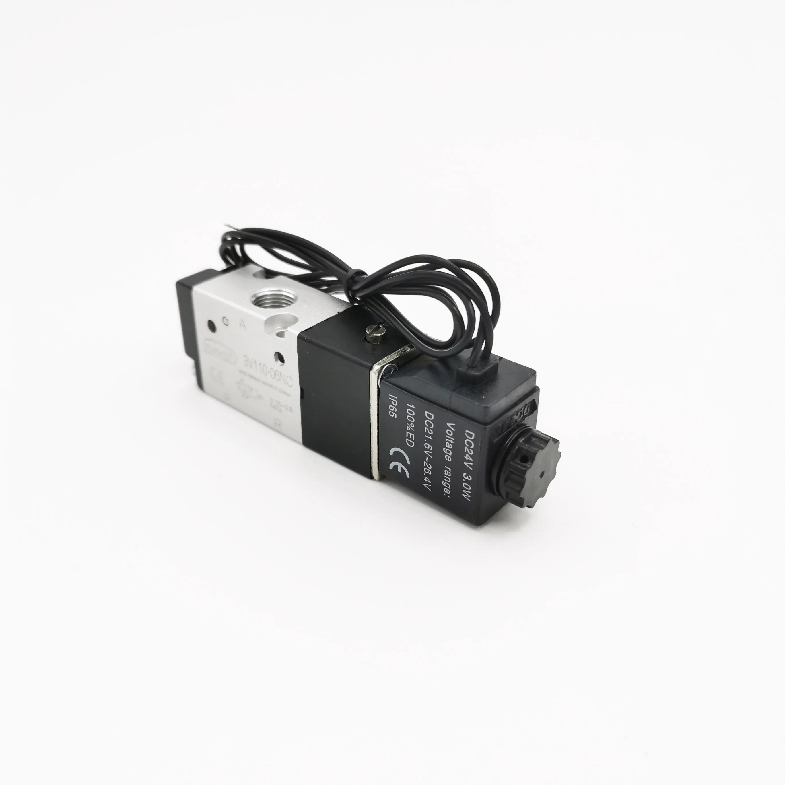 3V110-06NC Solenoid Air Valve 1/8" 12mm2 0.15-0.8MPa Normal Closed 3/2way solenoid valve