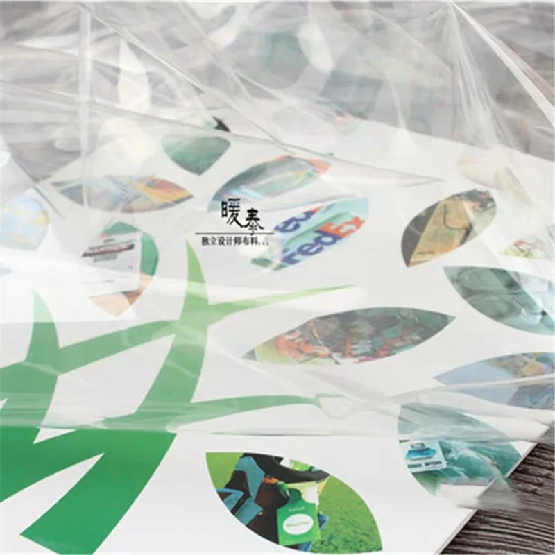 Transparent TPU Fabric PVC Waterproof DIY Raincoat Windbreaker Crystal Bag Decor Plastic Clothes Designer Fabric 0.4 and 0.5 mm