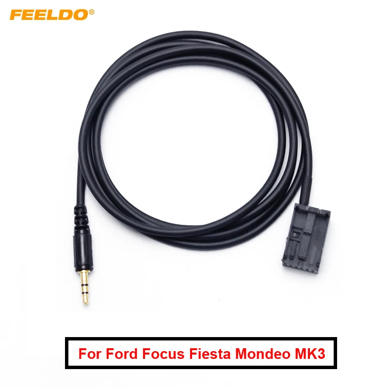 

FEELDO 20Pcs Car Accessory CD 3.5mm Aux Cable Harness Adapter for Ford Focus Fiesta Mondeo PUMA MK2 MK3 S-MAX #2860