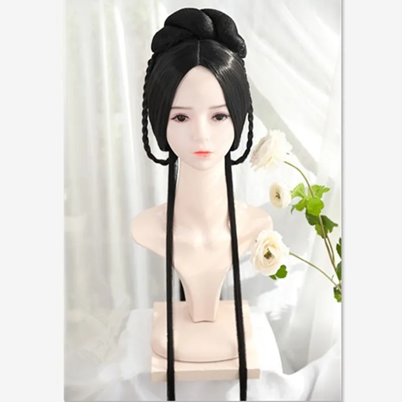 

80cm beautiful princess hair products chinese ancient han dynasty head wear halloween carnival dress up antique photography