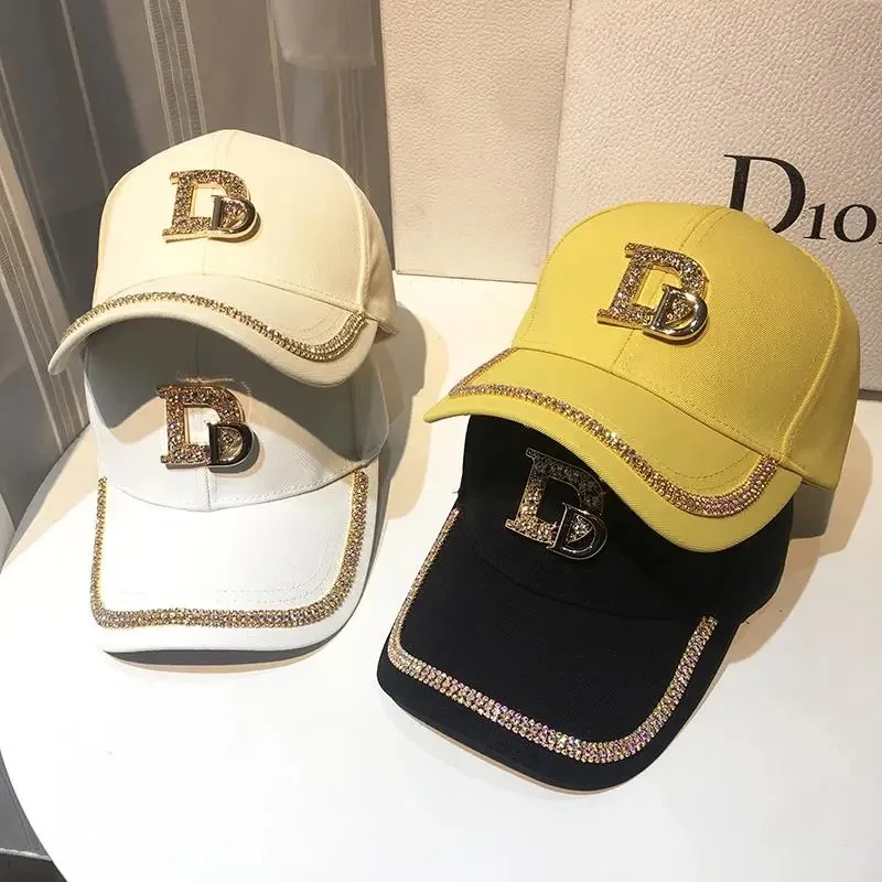 2021 New Letter Baseball Caps  Rhinestone Hat Cotton K Kop Cap Hip Hop Cap Hats for Women Snap Back  bone