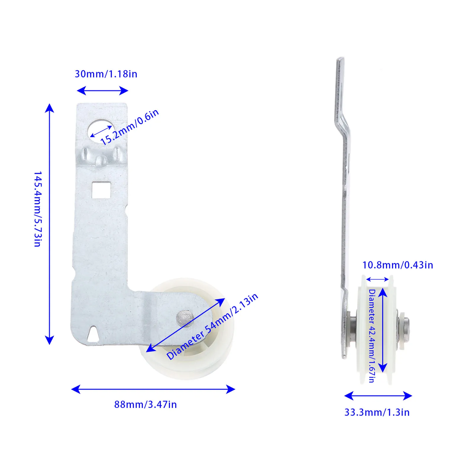 Sušička lenoch balvan s držák W10837240 balvan wheel+thrust washer+tri prsten hodí pro whirlpool/maytag/kenmore/admiral/ amana