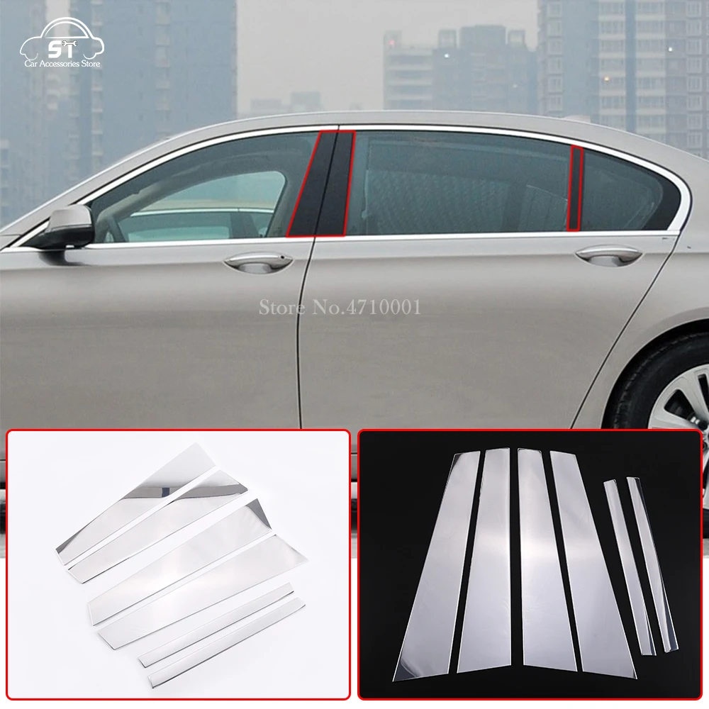 

Car Door Window Center B Pillar Post Trim Cover Sticker,Aluminum Alloy,for BMW 7 Series F01 F02 2008-2015,Exterior Accessories