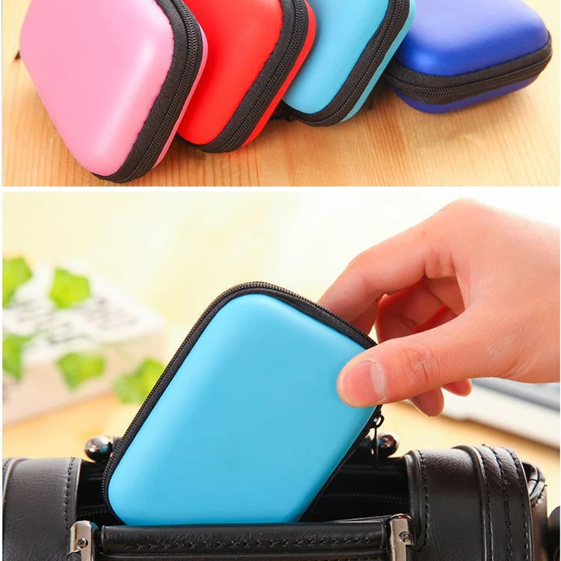 Portable Storage Bag Mobile Phone Data Cable Digital Charger Cable Organizer Bag  Zip Lock Case Mini Zipper Bag 12x8x4cm