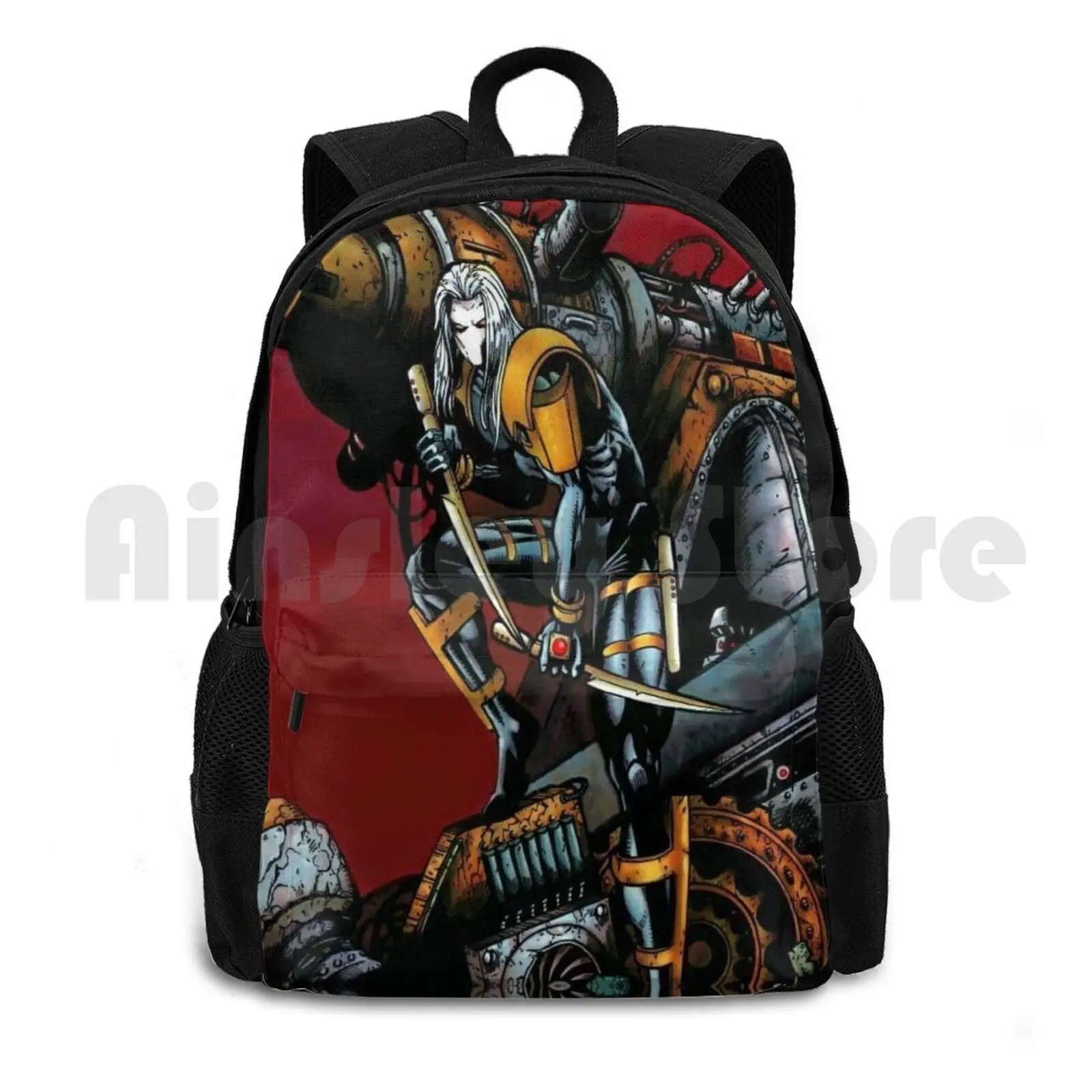 

Hesser Original Character Outdoor Hiking Backpack Waterproof Camping Travel Superhero Comic Books Comics Sci Fi Creatures