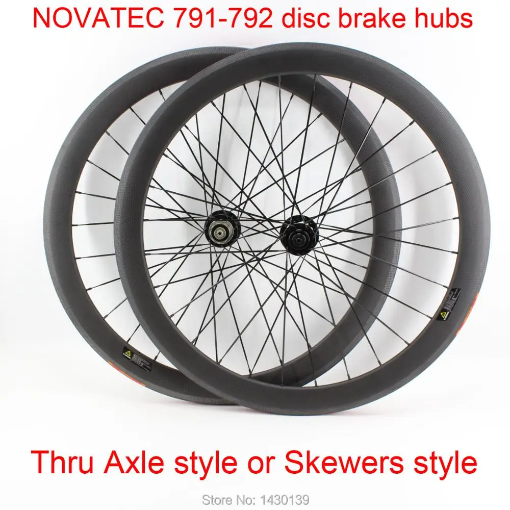 

New 700C Road bike matt 3K full carbon fibre tubular clincher tubeless rim bicycle wheelset Thru Axle disc brake hubs