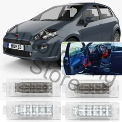 4Pcs For Fiat Punto 12 13 14 15 16 17 18LED Car Door Lamp Interior Welcome Courtesy Lights Luggage Ceiling Lamp