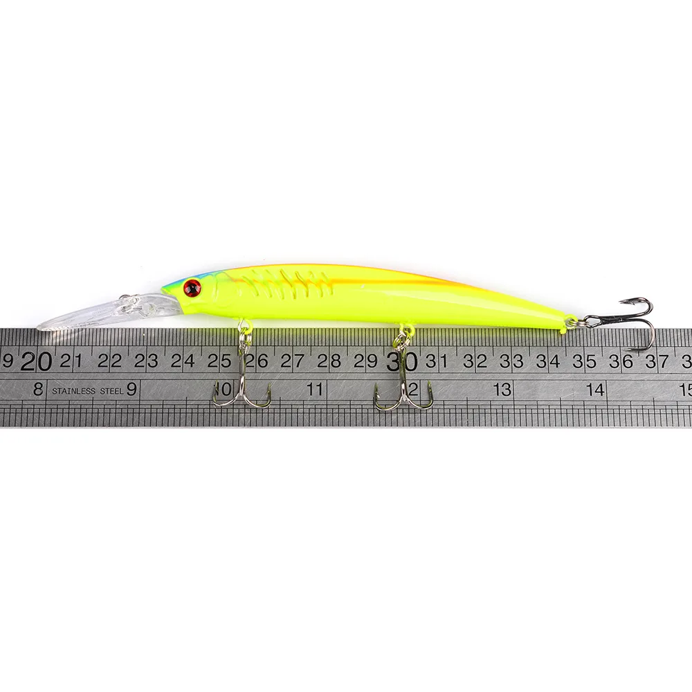 1 sztuk 12.5g15.2cm błystka Wobbler Crankbait 3D oczy plastikowe twarde sztuczne przynęty Peche Bass Trolling szczupak karpia przynęty — zdjęcie 5