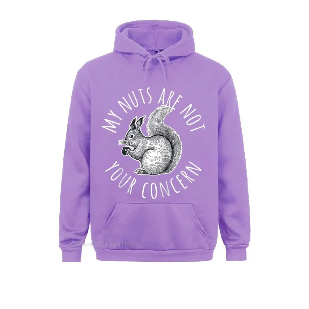 Brand New Mens Hoodies My Nuts Are Not Your Concern Funny Squirrel Raglan Baseball Tee Sweatshirts Clothes Printed On