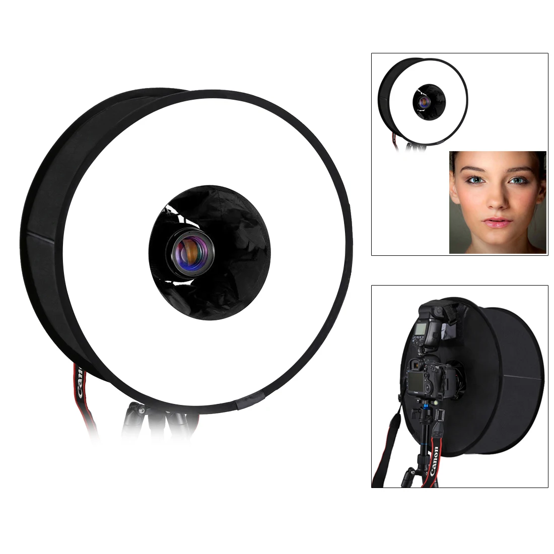 Photography 45cm Ring Softbox Speedlight Round Style Flash Light Shoot Soft box Foldable Soft Flash Light Diffuser Photo Studio