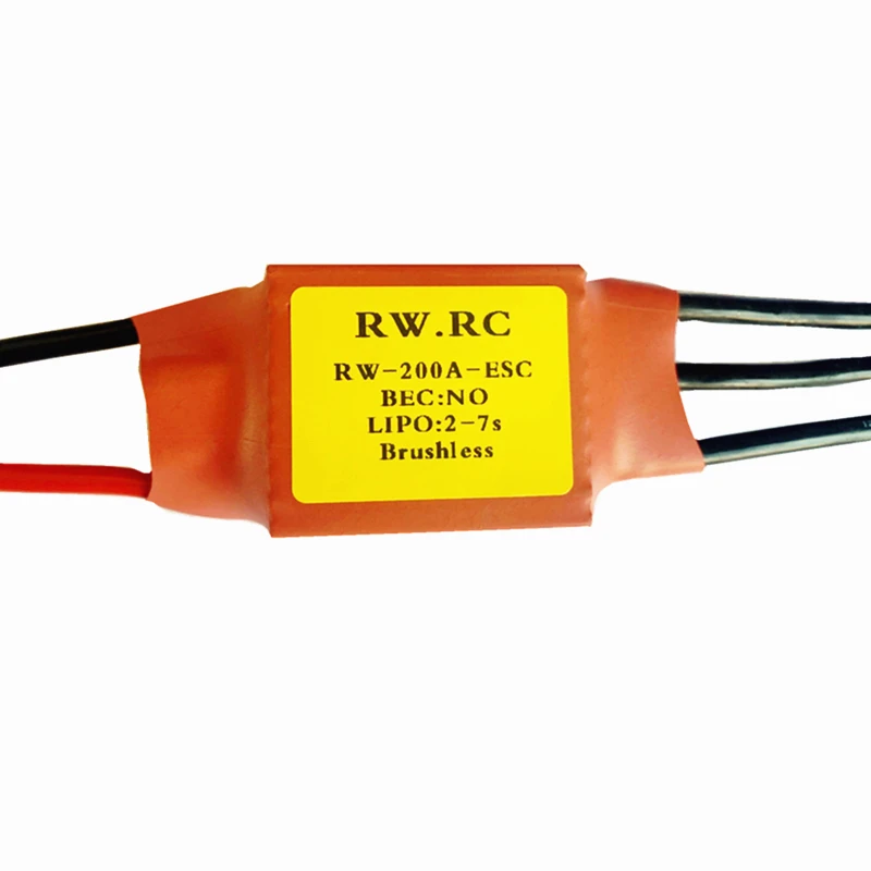 

RW.RC Self-starting Brushless ESC 10A / 30A / 60A / 80A / 125A / 200A with Driver Board No PWM For RC Fan Pump RC Plane