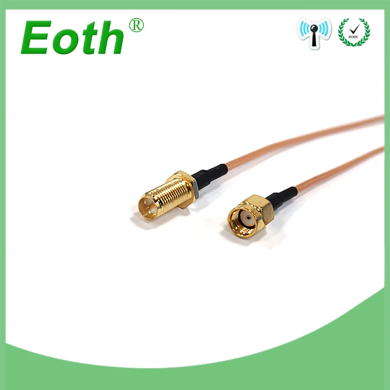 EOTH RG174 SMA Männlich zu Weiblich Antenne Adapter SMA IOT Stecker Connector Pigtail Coaxial Jumper Verlängerung Kabel für Antena