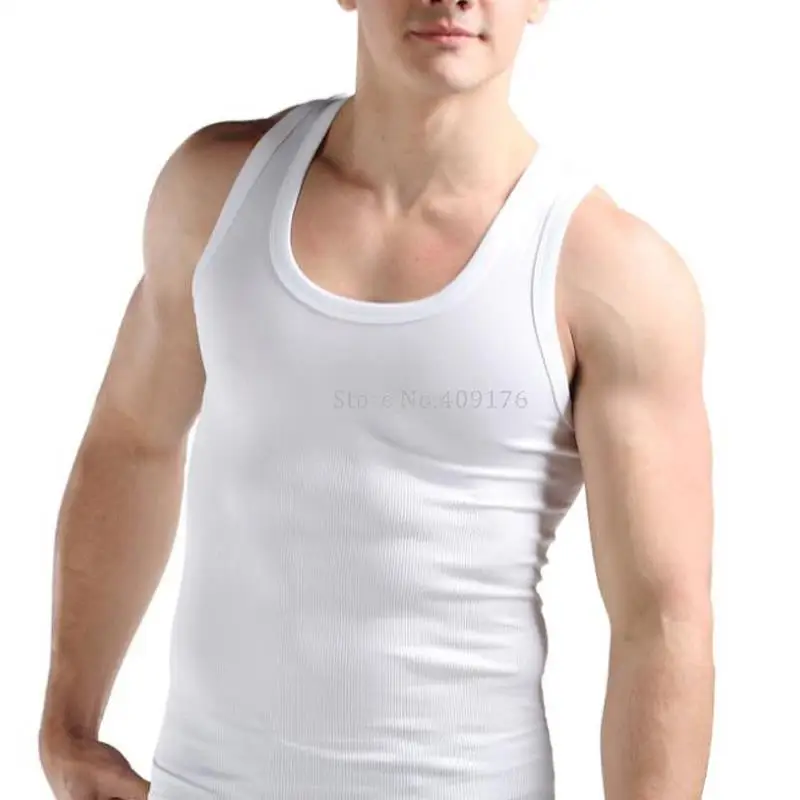 Men Correct Posture Body Shaper Male Chest Binder Tops Slimming Belly Compression Seamless Vest