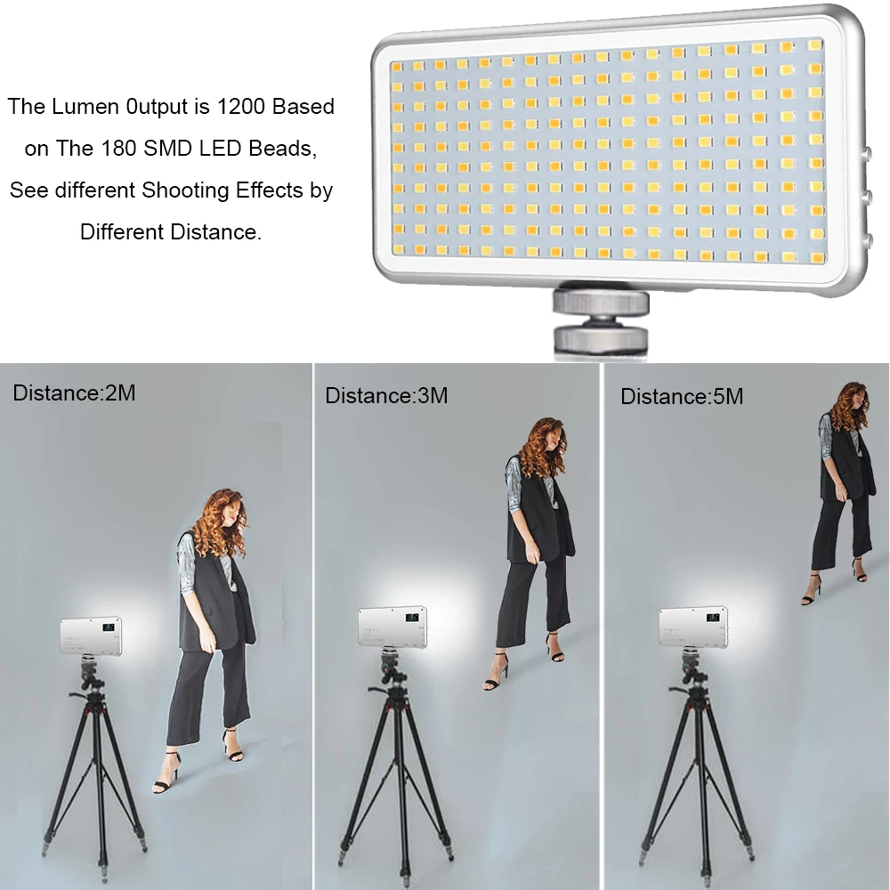 photography LED Light for Video Live or photo 3100K - 5500k Dual color temperature 1% - 100% brightness free to adjust