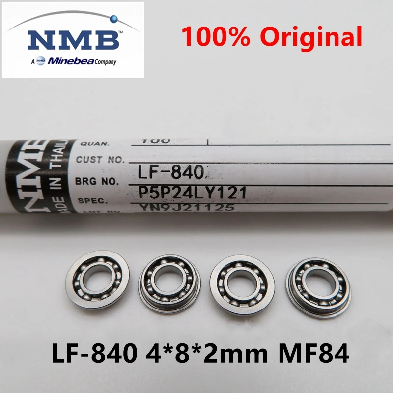 

20pcs/100pcs NMB Minebea flange bearing LF-840 4*8*2mm MF84 840 open precision miniature ball bearings