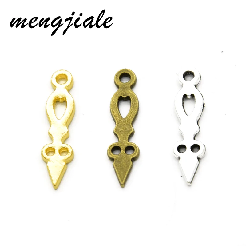 30pcs Wholesale Three Color Steampunk Pointer Charms Alloy Metal Pendants For DIY Handmade Jewelry Accessories Making 26*6mm