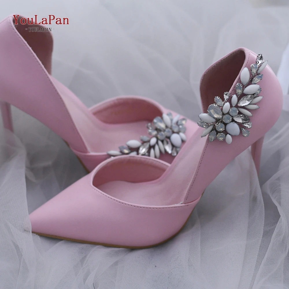 YouLaPan X19 1 paio di Clip di scarpe con strass fascino di cristallo fiore decorativo Clip di scarpe scarpe da sposa accessori Clip di scarpe fai da te