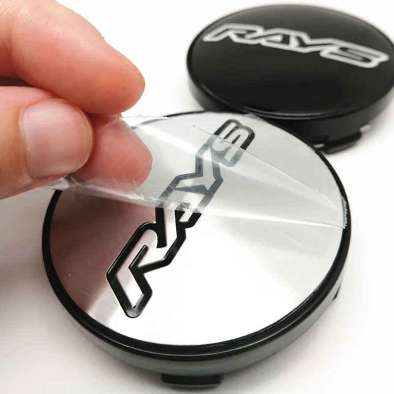 4pcs 60mm For Rays Racing Wheel Center Hubcaps Car Styling Rims Hub Cover Emblem 56mm Badge