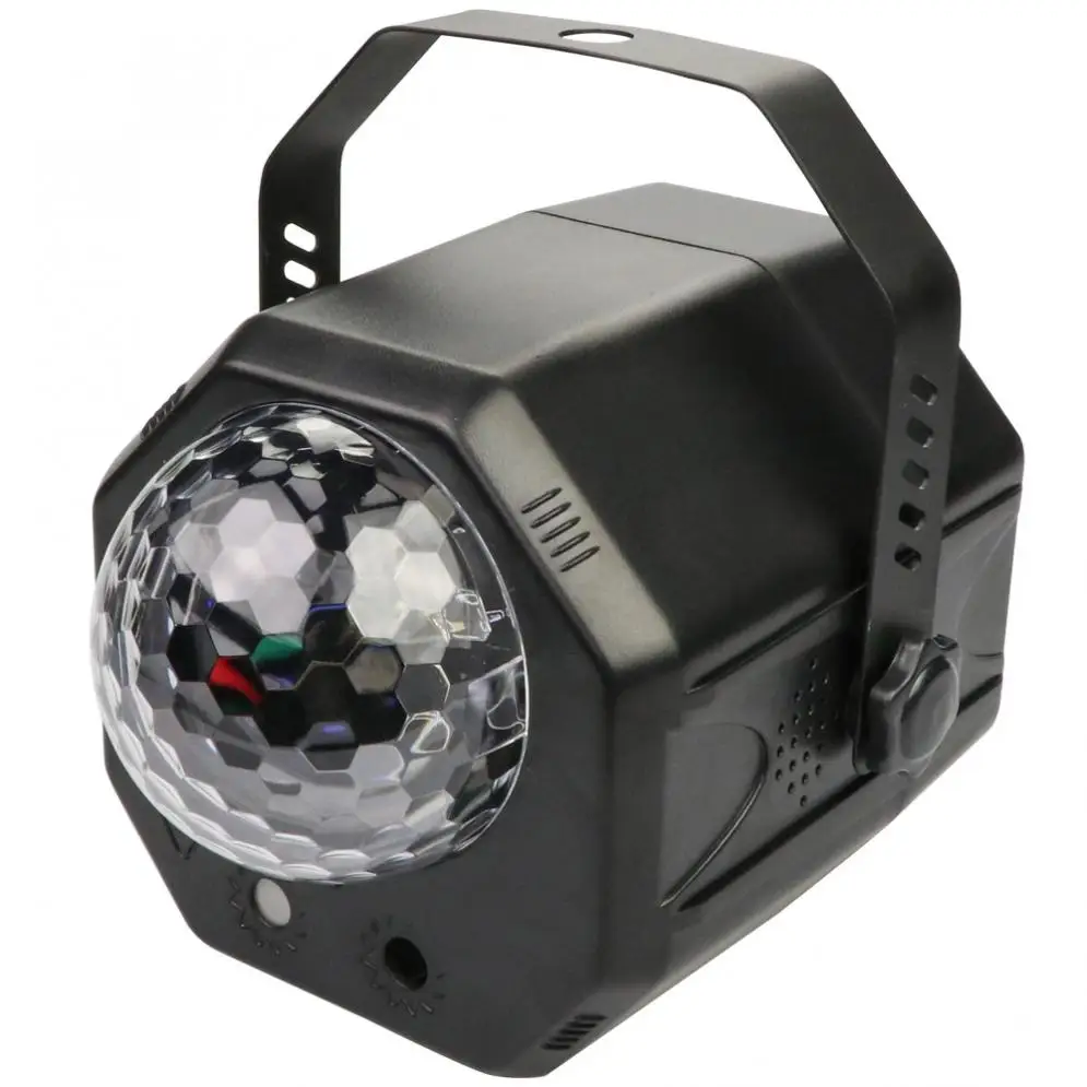 RGB LED Crystal Disco Magic Ball with RG Laser Projector DJ Party Holiday Bar Stage Effect with Voice Control / Self-propelled