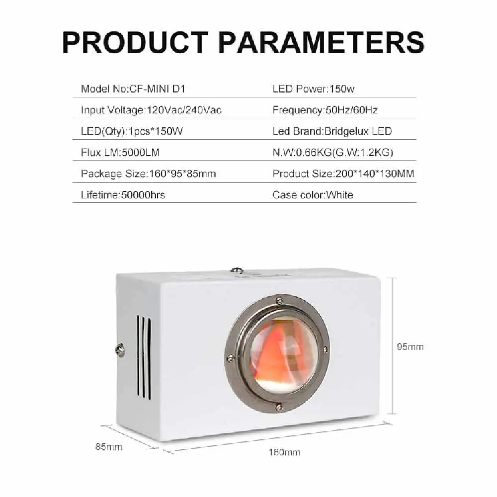 Imagem -03 - Luz de Led Cob para Cultivo em Estufa 150w 300w Espectro Completo Lâmpada de Substituição para Cultivo de Plantas Hidropônicas em Casa