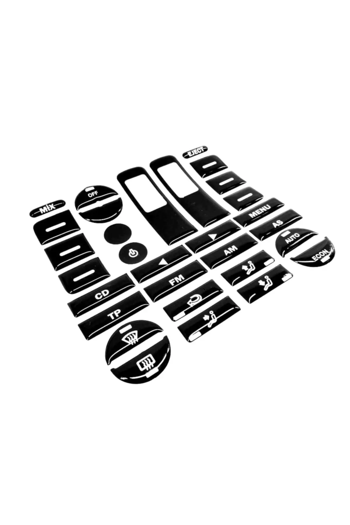 Fits For Vw Caddy, Golf 5, Jetta, Passat Tape Key Piano Black Finish Sticker Refurbished Maintenance