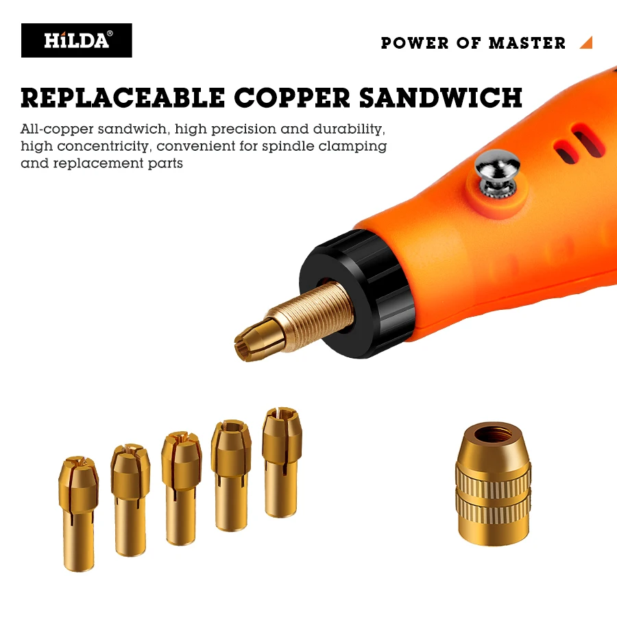 HILDA Mini Drill Rotary tool 12V Engraving Pen With Grinding Accessories Set Multifunction Mini Engraving Pen