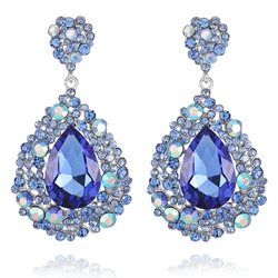 FARLENA Fashion Shining Austrian Crystal Earrings Long Earrings for Women Elegant Wedding Earrings 2021